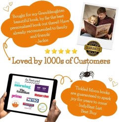 The Birthday Boo from Tickled Moon personalised books – praised by customers for quality and emotional impact, ideal for birthdays and buyers looking for something truly special.