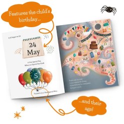 Personalised book Child's Birthday and Age personalisation page