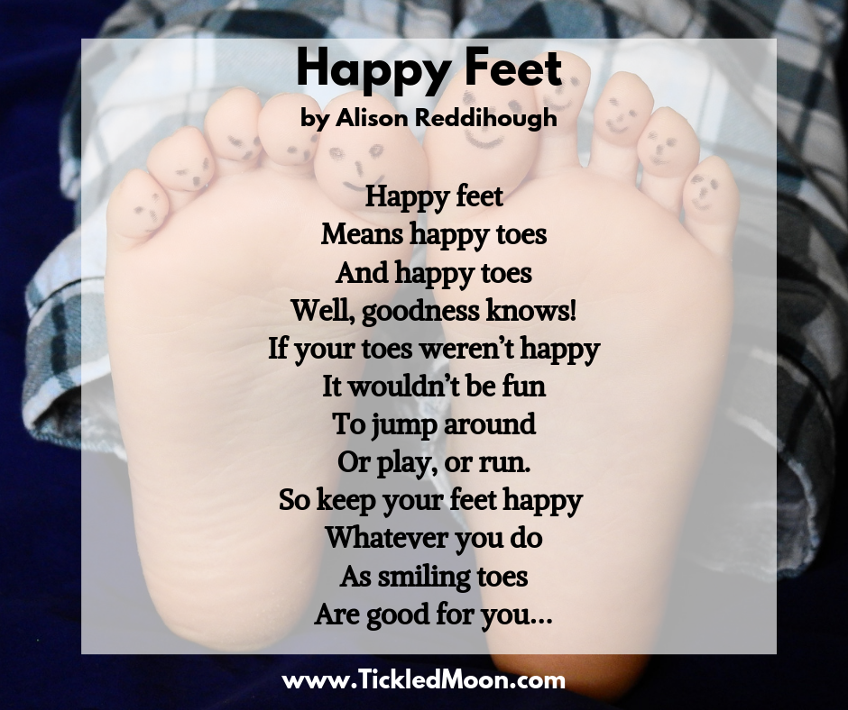 Happy Feet Peachy Poem by Alison Reddihough