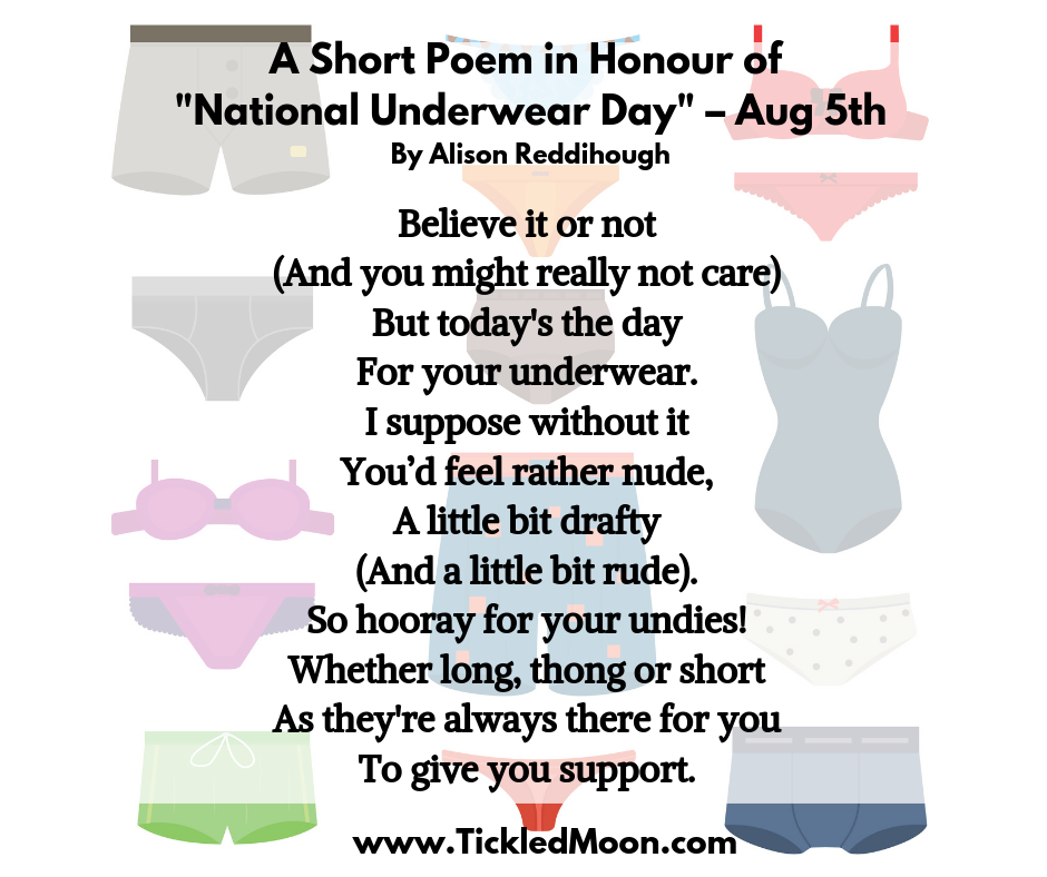 A Short Poem in Honour of National Underwear Way by Alison Reddihough