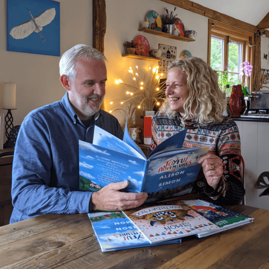simon & alison reading the joyful adventres