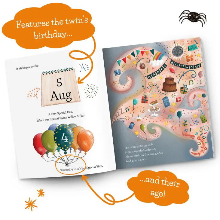 Birthday and Age personalisation page for a unique, heartfelt, keepsake