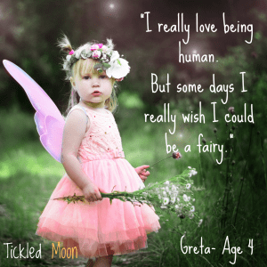 Child wishing she could be a fairy