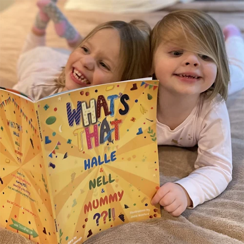 Halle & Nell reading What's That