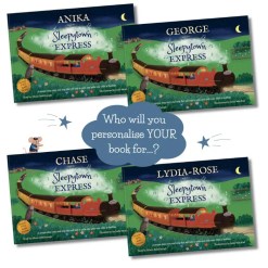 Book cover examples personalised for children's names