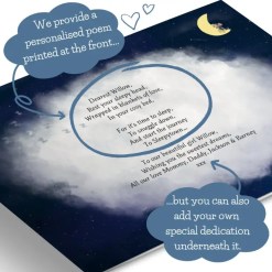 Heartfelt poem on the dedication page of a gentle bedtime story book