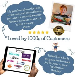 Personalised children’s book gift – loved by thousands of happy customers and featured in leading UK media, with glowing reviews.