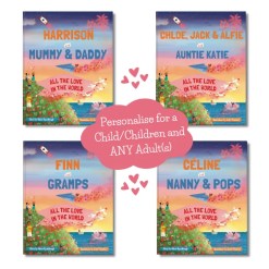 All The Love In The World personalised book by Tickled Moon 4 covers